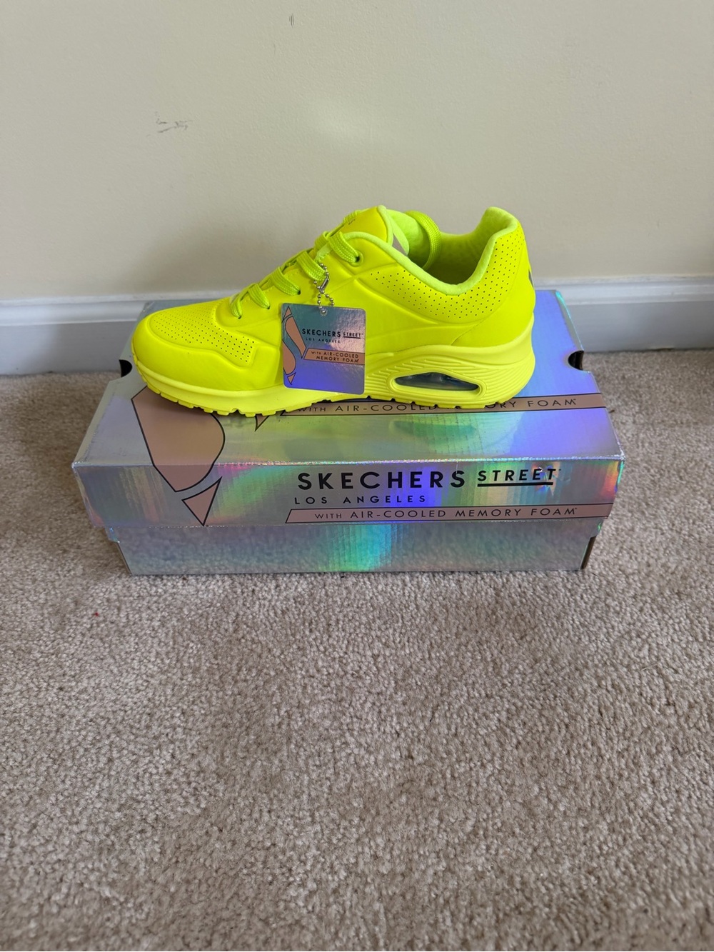 Skechers Kids Neon Chartreuse Athletic Sneakers